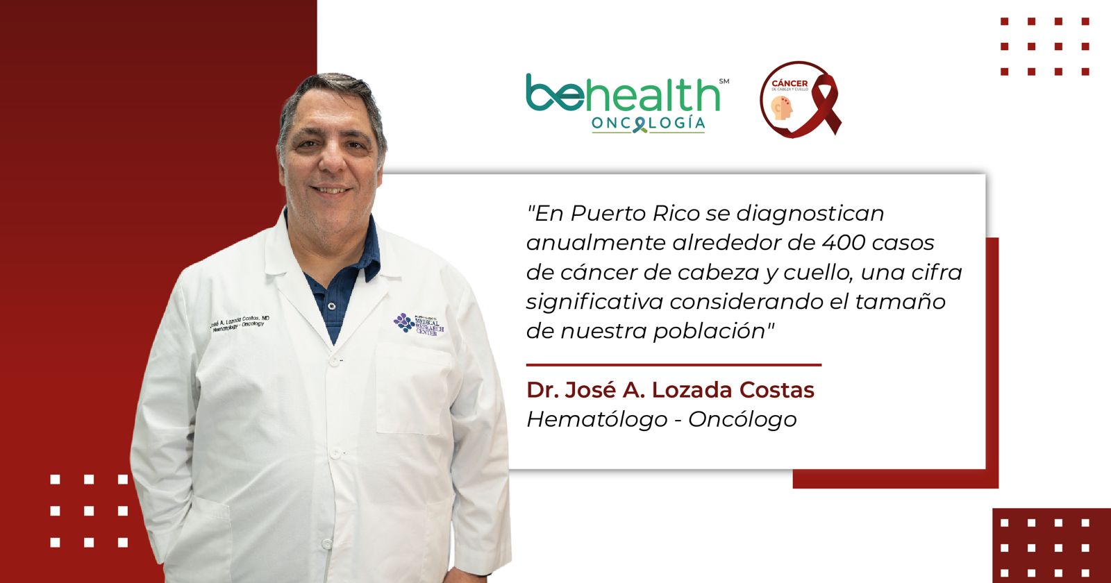 A nivel mundial, se registran cerca de 900 mil casos anuales de los distintos tipos de cáncer de cabeza y cuello