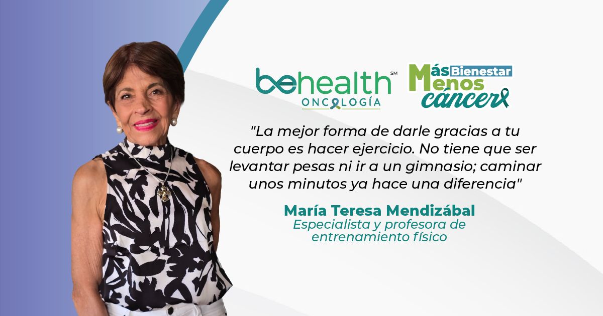 Ese fue el mensaje que compartió María Teresa Mendizábal, especialista y profesora de entrenamiento físico, quien habló desde su experiencia personal como cuidadora de su esposo y de su hija.